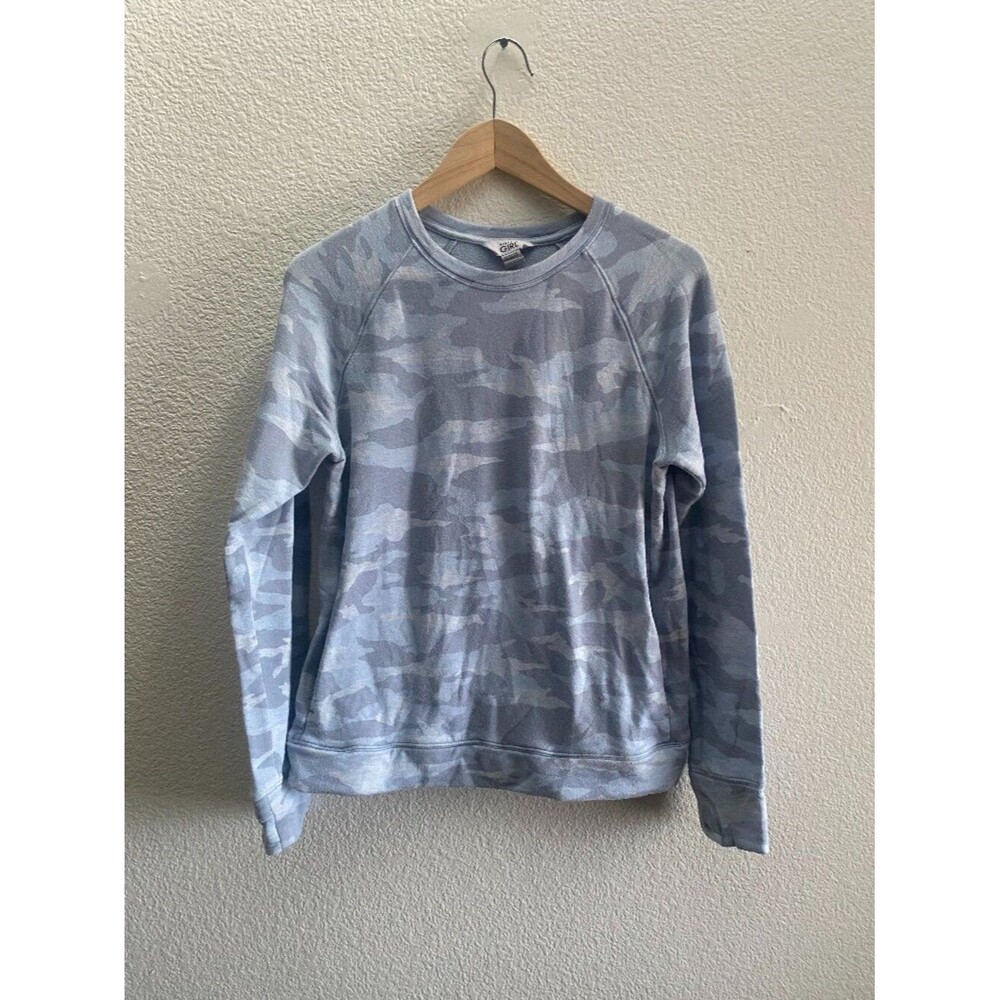 Athleta Girl Warm Up Pullover Sweatshirt Size XXL / 16 Blue Color 982283